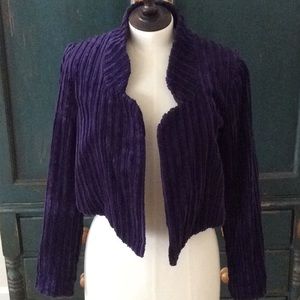 Anthropologie Cartonnier Navy Blue Cropped Jacket